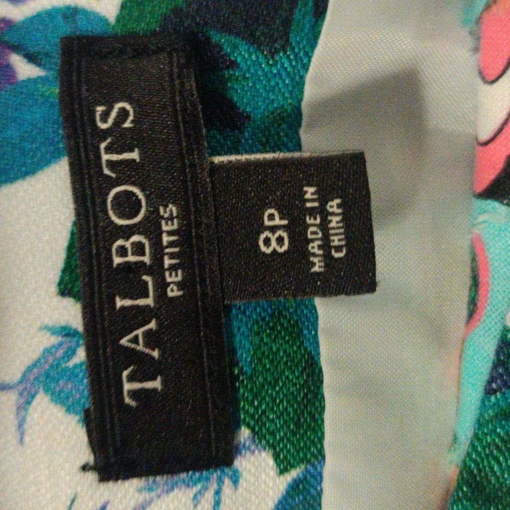 Talbots Petite Spring Fitted Square Neckline Dress Size 8P - Picture 4 of 6